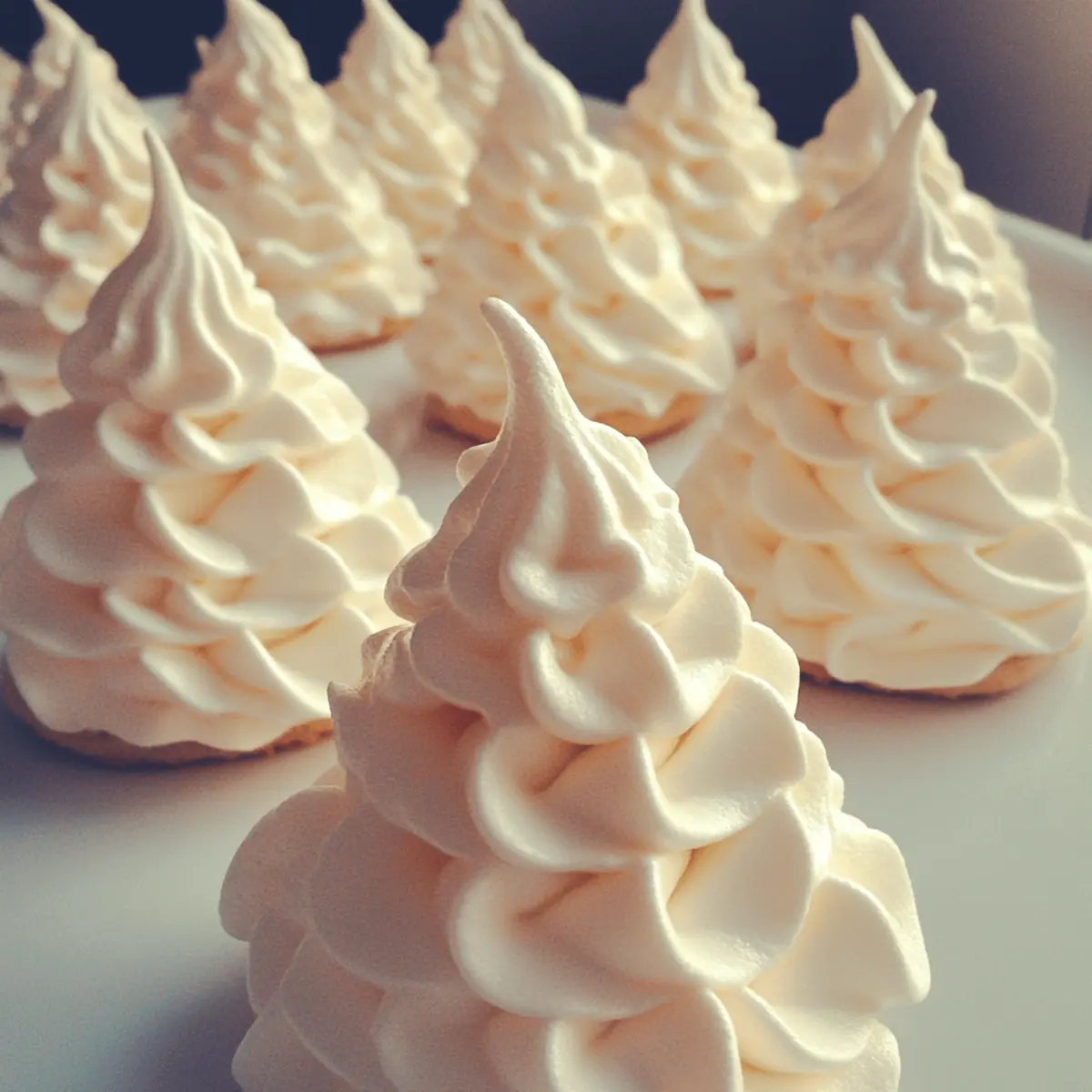 Christmas Tree Meringue Cookies