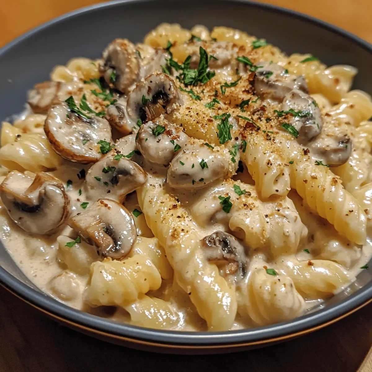 Creamy Turkey Mushroom Pasta