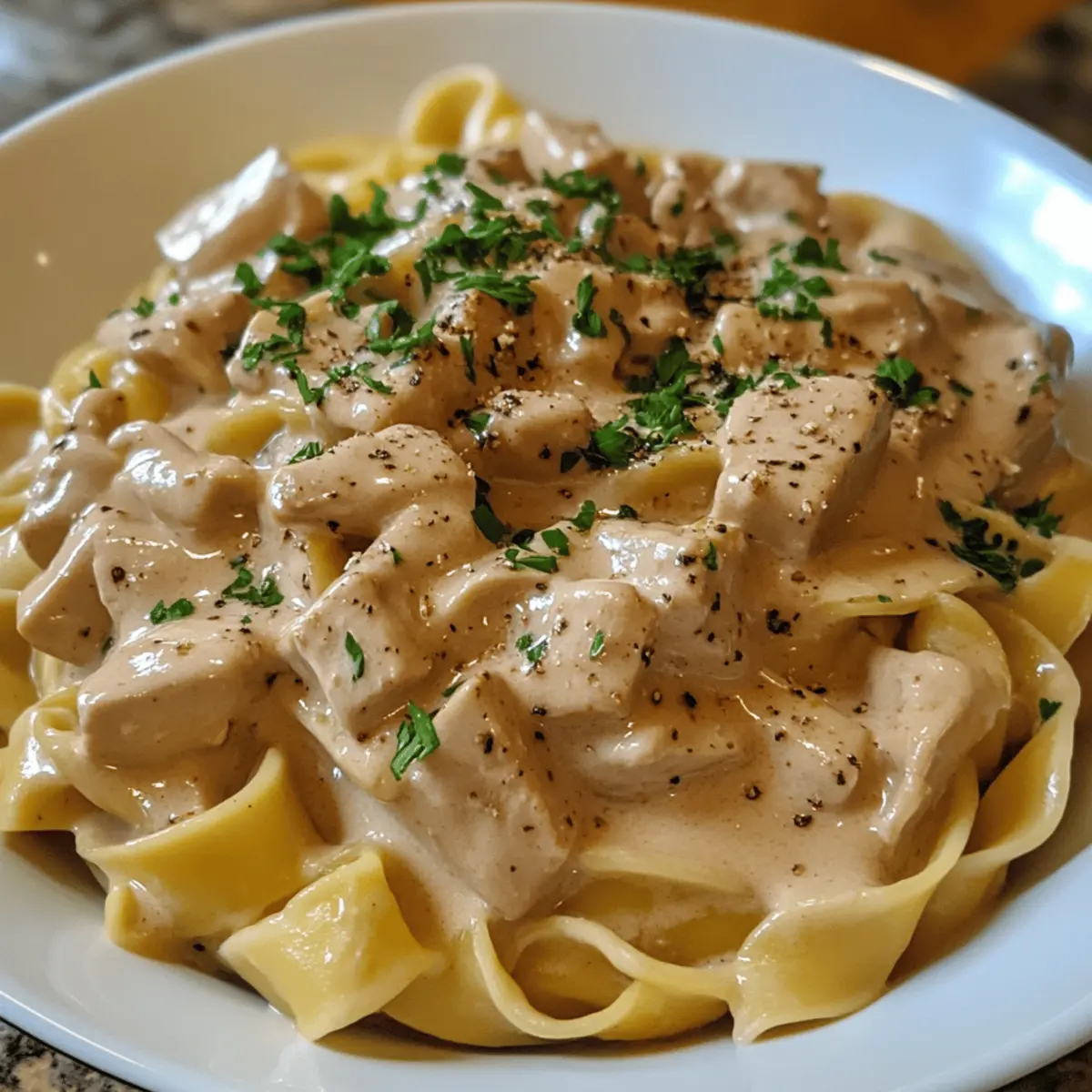 Creamy Turkey Stroganoff