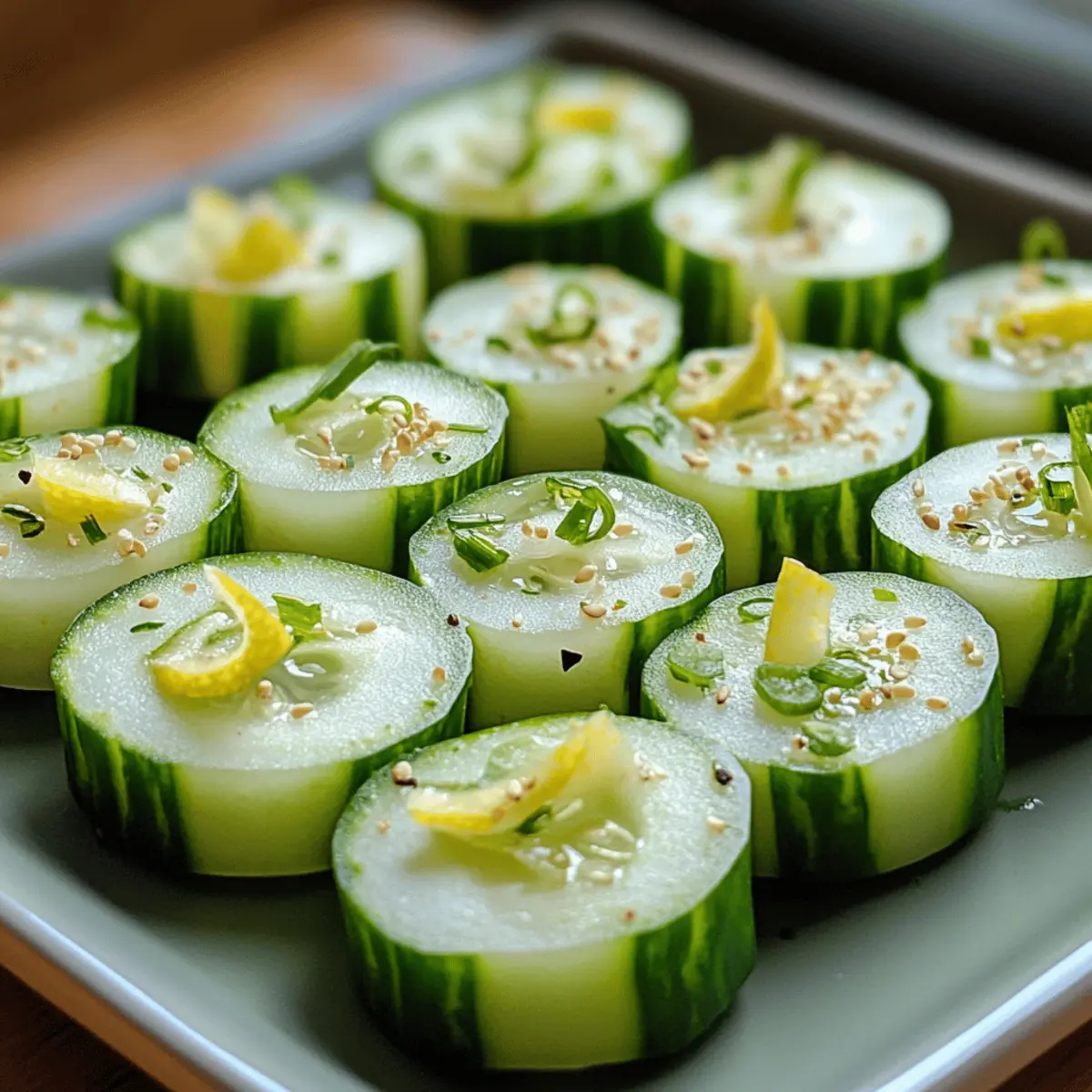 Cucumber and Lemon Pepper Bites
